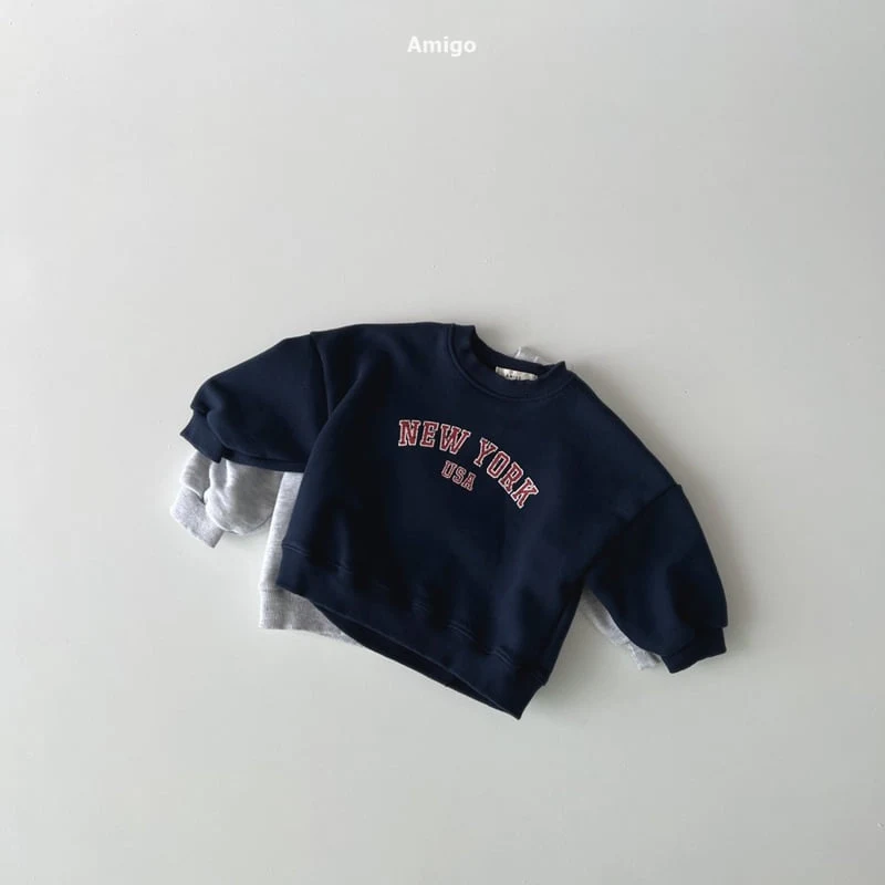 Amigo - Korean Baby Fashion - #babyoutfit - New York Sweatshirts - 2