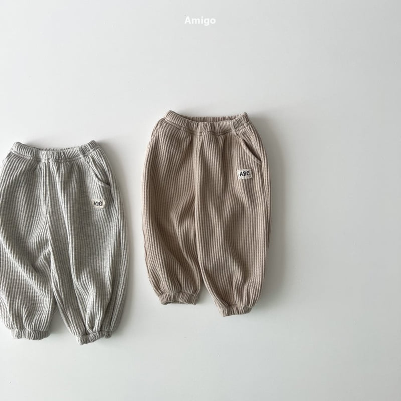 Amigo - Korean Baby Fashion - #babyoutfit - Waffle Patch Pants - 8
