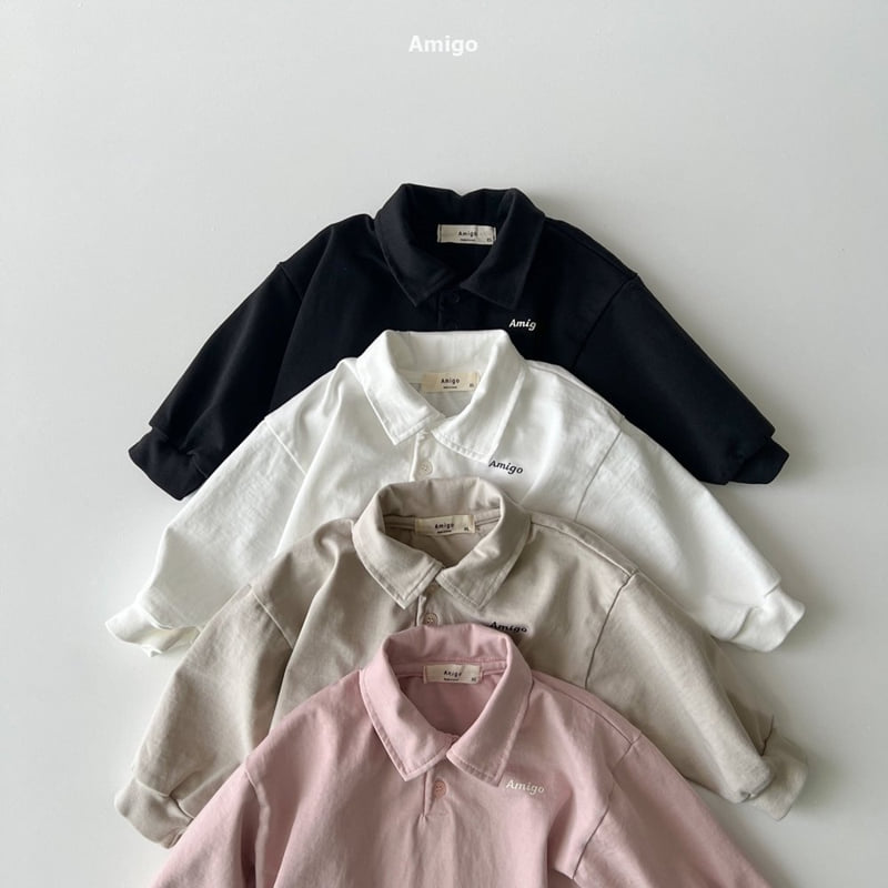 Amigo - Korean Baby Fashion - #babyoutfit - A Collar Tee - 8