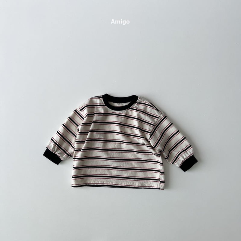 Amigo - Korean Baby Fashion - #babyootd - Momo Stripe Tee - 4