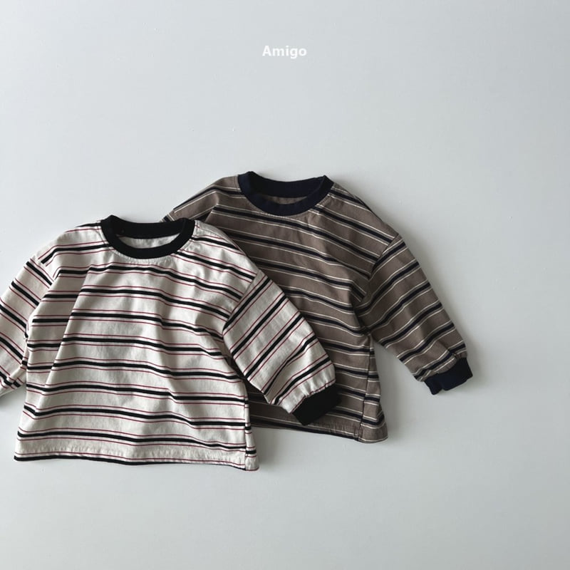 Amigo - Korean Baby Fashion - #babyoutfit - Momo Stripe Tee - 5