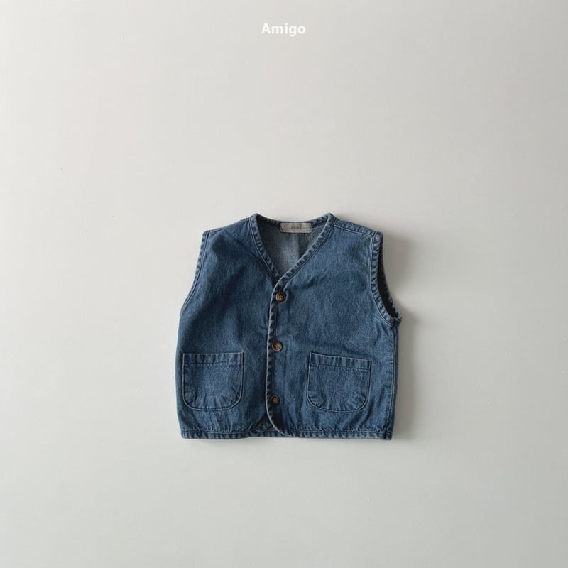 Amigo - Korean Baby Fashion - #babyoutfit - Denim Vest