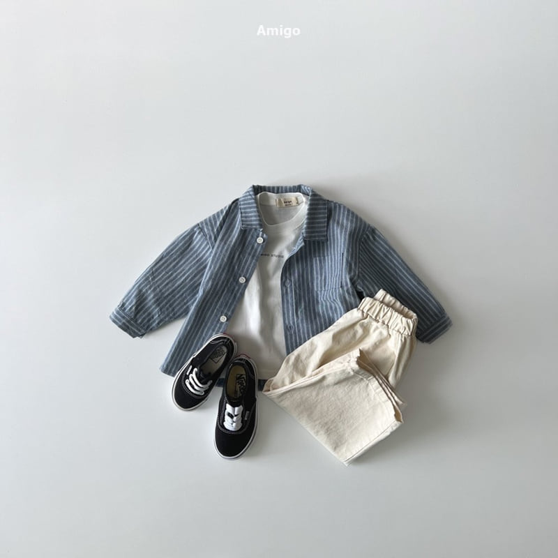 Amigo - Korean Baby Fashion - #babyoutfit - Stripe Shirt - 11