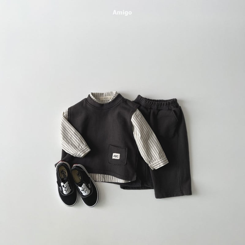 Amigo - Korean Baby Fashion - #babyoutfit - Stripe Shirt - 12