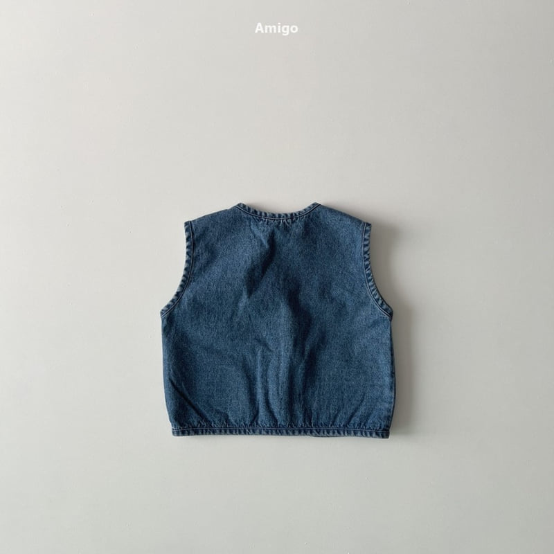 Amigo - Korean Baby Fashion - #babywear - Denim Vest - 3
