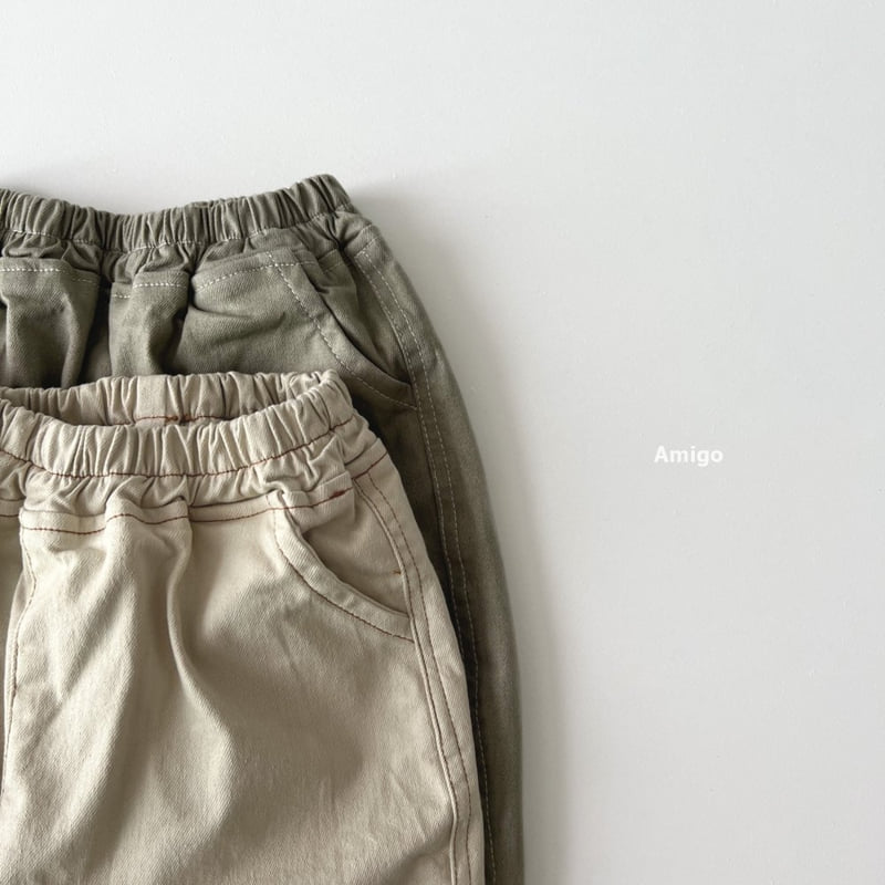Amigo - Korean Baby Fashion - #onlinebabyboutique - Stitched Span Pants - 6