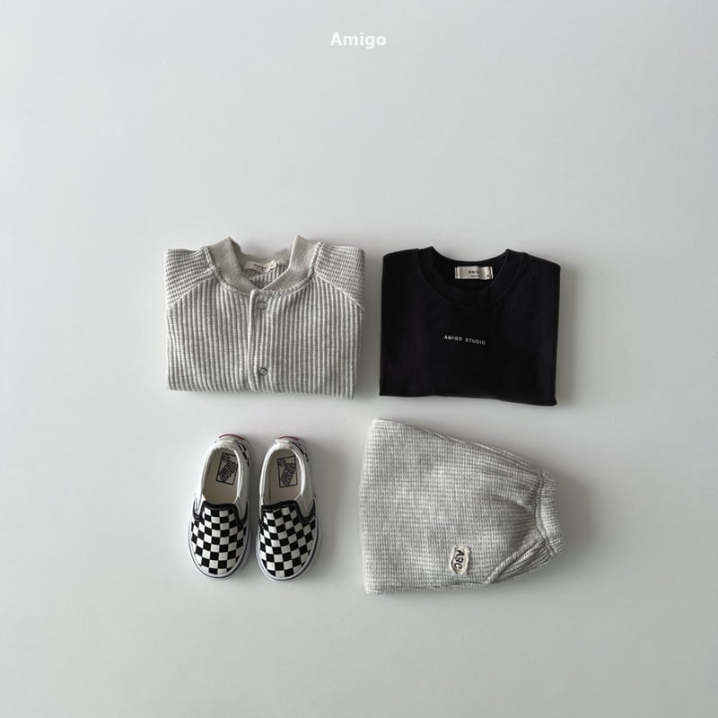 Amigo - Korean Baby Fashion - #smilingbaby - Waffle Baseball Jumper - 10