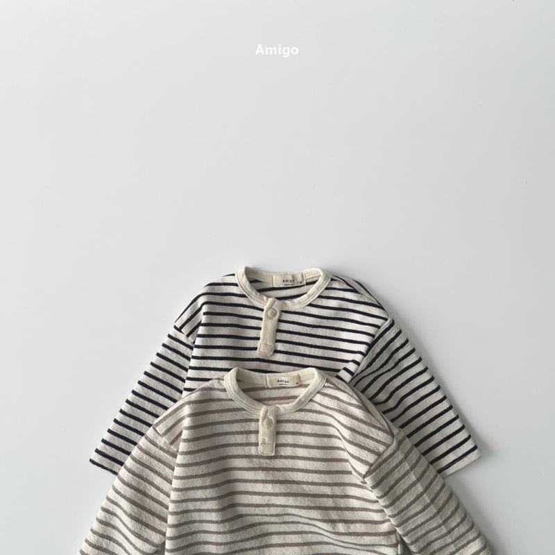Amigo - Korean Baby Fashion - #smilingbaby - Button Stripe Tee - 7
