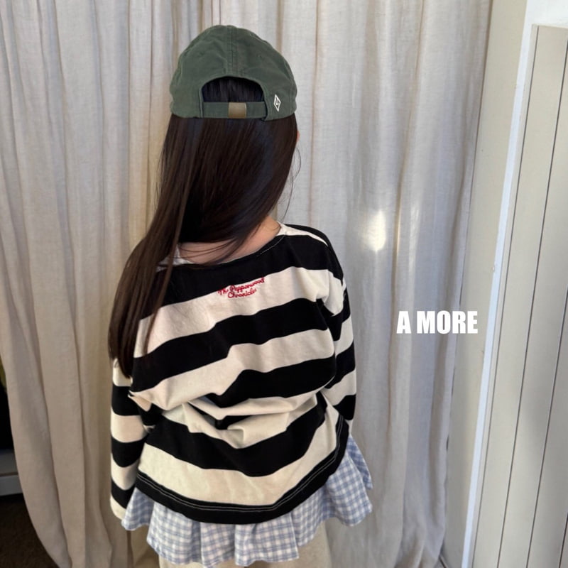 Amore - Korean Children Fashion - #kidsshorts - Wood Stripe Tee - 3
