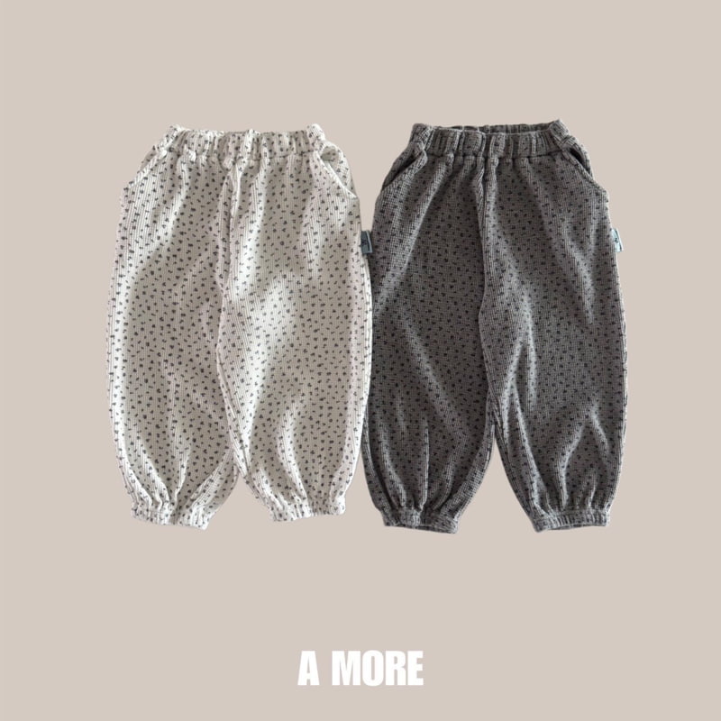 Amore - Korean Children Fashion - #kidzfashiontrend - Fower Waffle Pants