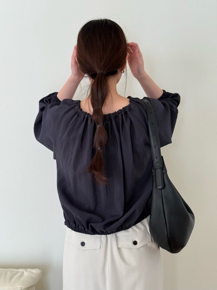 Amygrace - Korean Women Fashion - #momslook - Lady Shirring Blouse - 10