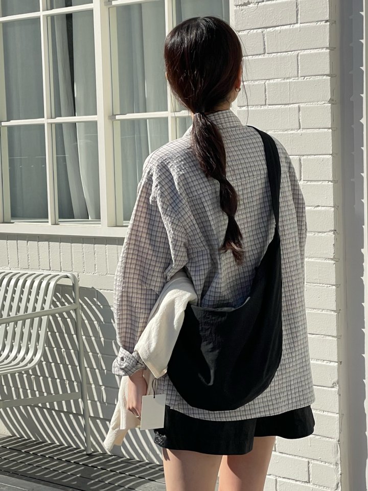 Amygrace - Korean Women Fashion - #momslook - Burkin Check Shirt - 10