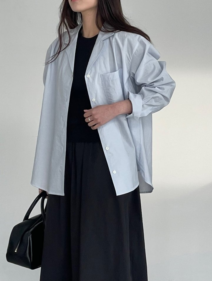 Amygrace - Korean Women Fashion - #momslook - Step Collar Shirt - 7