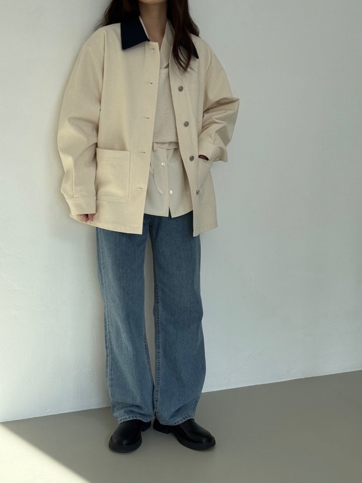 Amygrace - Korean Women Fashion - #momslook - French Cotton Work Jacket - 5