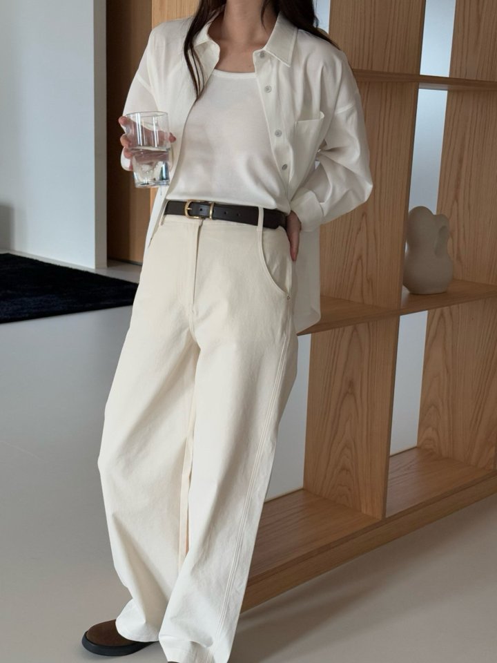 Amygrace - Korean Women Fashion - #momslook - Center Cotton Banding Pants - 10