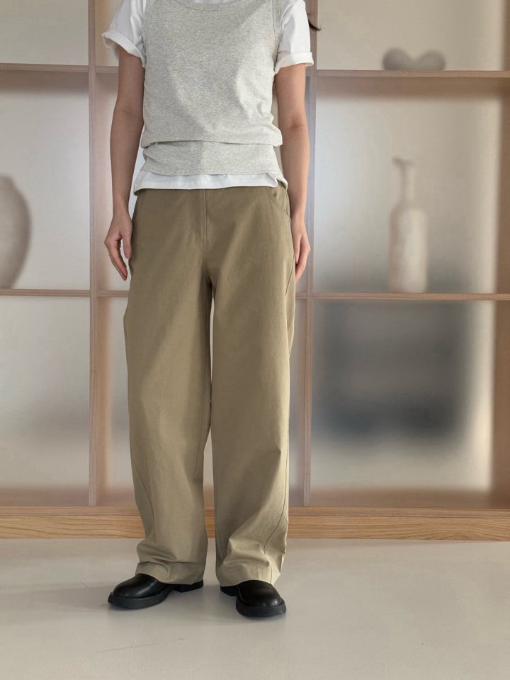 Amygrace - Korean Women Fashion - #momslook - Center Cotton Banding Pants - 8