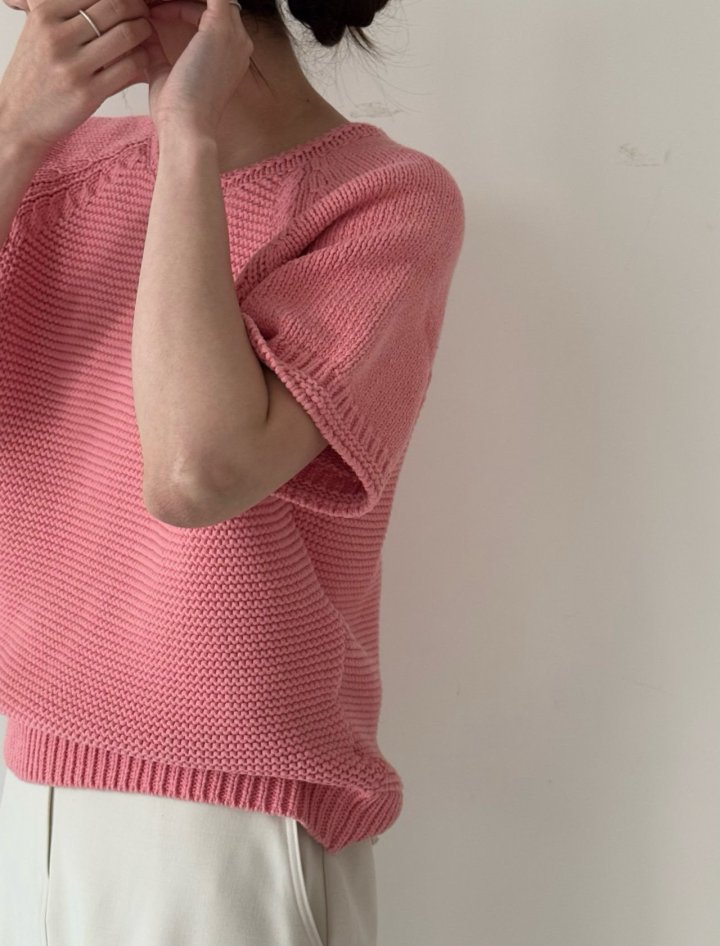 Amygrace - Korean Women Fashion - #momslook - Evener Cotton Short Sleeved Knit Top - 10