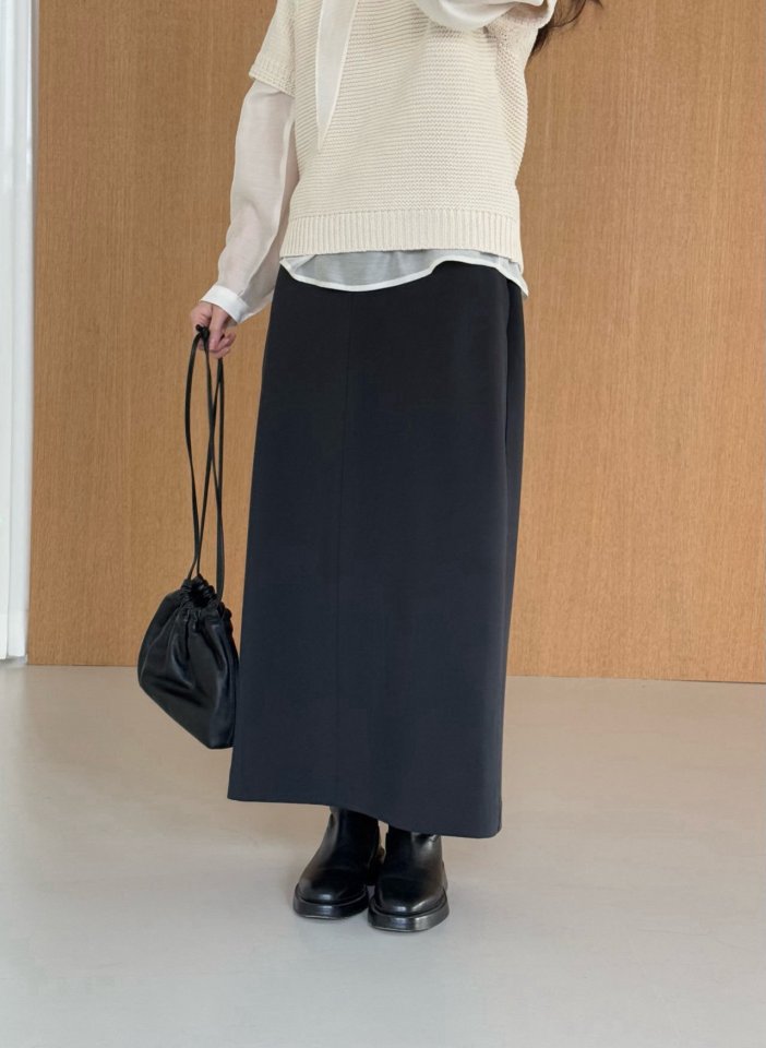 Amygrace - Korean Women Fashion - #momslook - Lease Maxi Skirt - 3