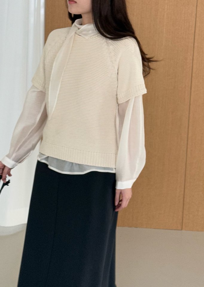 Amygrace - Korean Women Fashion - #pursuepretty - Free Tie Blouse - 8