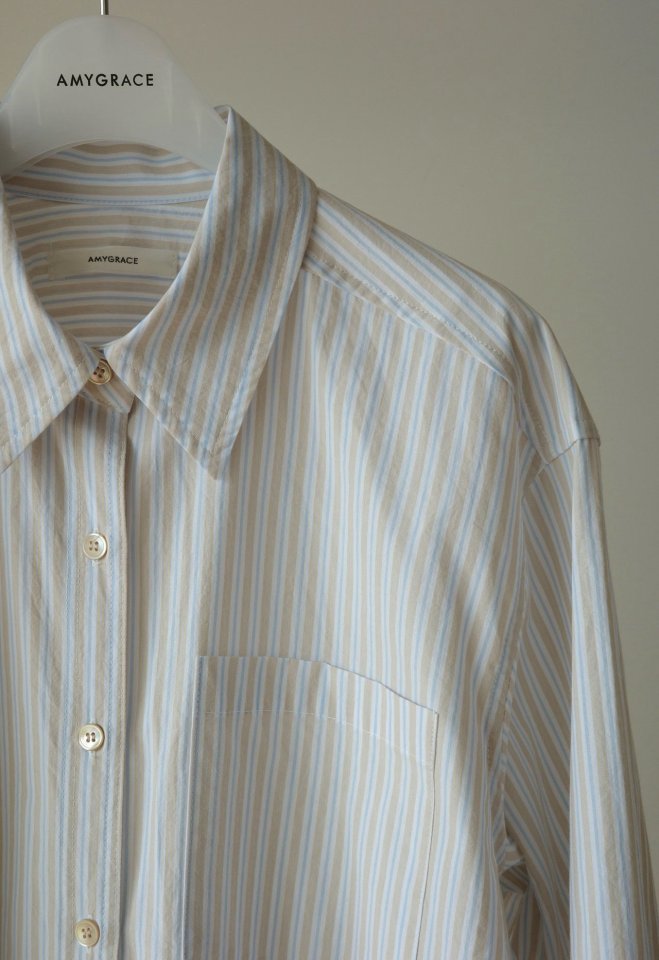 Amygrace - Korean Women Fashion - #restrostyle - Monday Stripe Shirt - 8