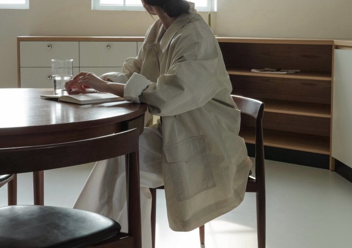 Amygrace - Korean Women Fashion - #restrostyle - Raglan Half Trench Coat - 7
