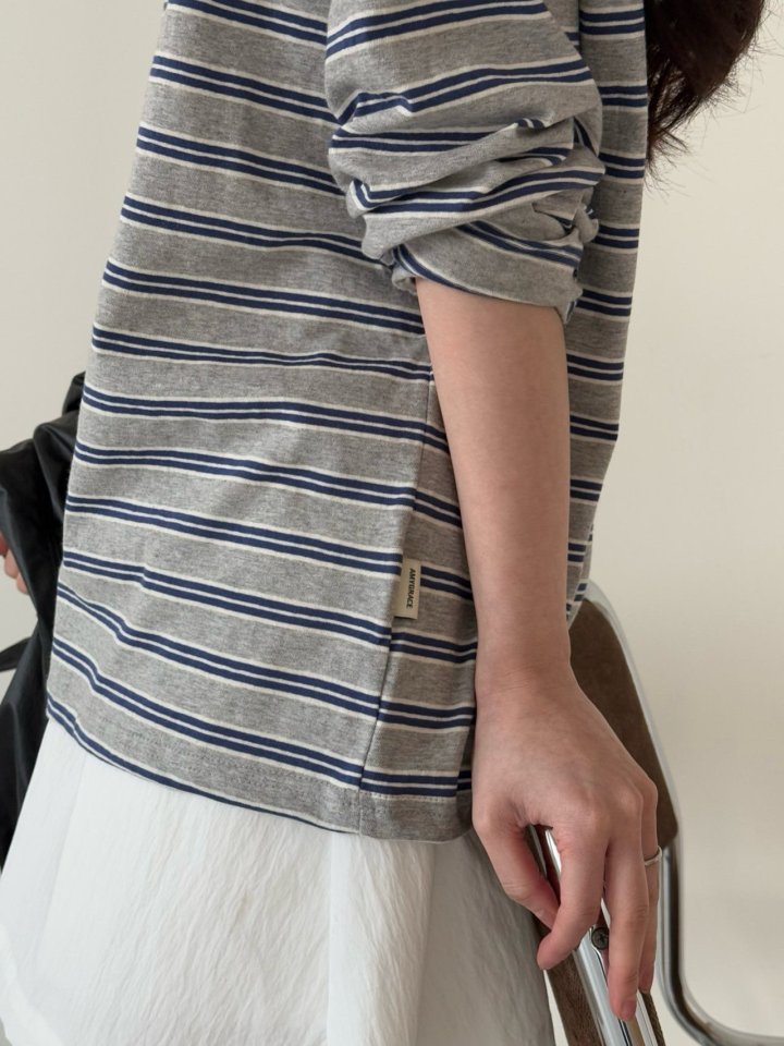 Amygrace - Korean Women Fashion - #pursuepretty - Seven Stripe Tee - 4