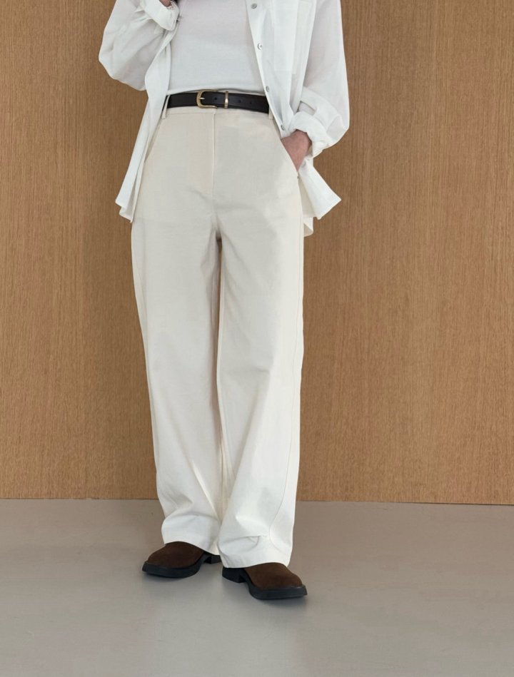 Amygrace - Korean Women Fashion - #restrostyle - Center Cotton Banding Pants - 4