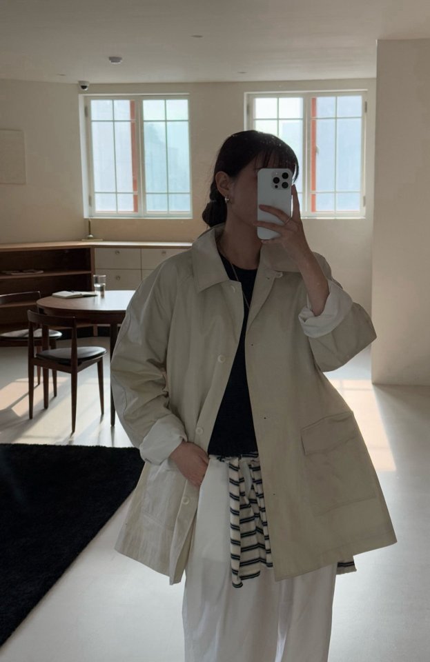 Amygrace - Korean Women Fashion - #shopsmall - Raglan Half Trench Coat - 9