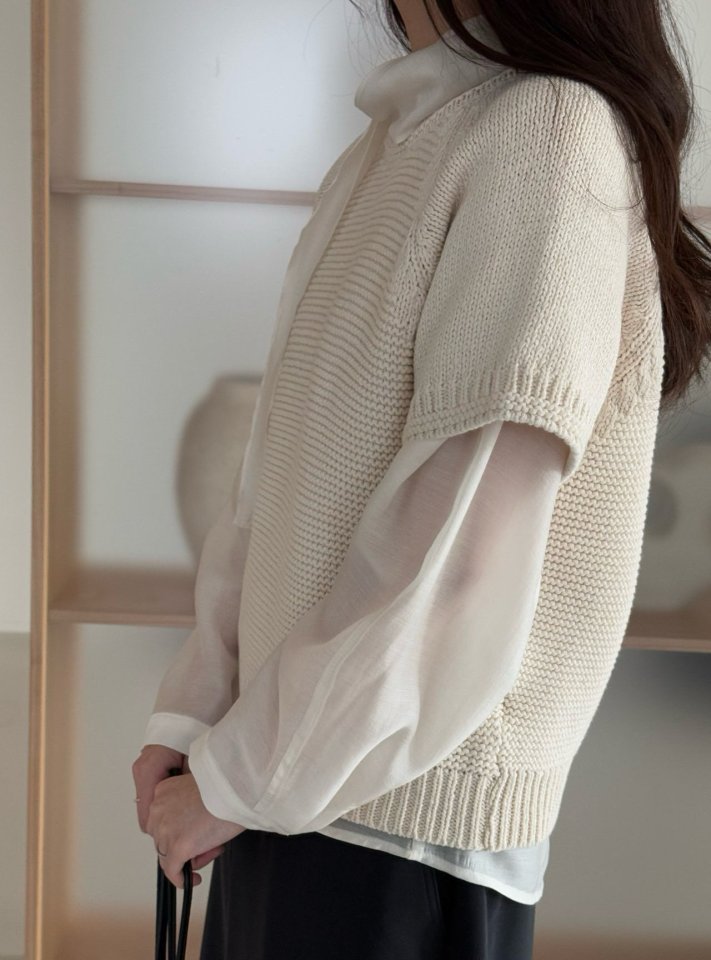 Amygrace - Korean Women Fashion - #romanticstyle - Free Tie Blouse - 4