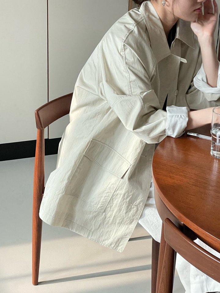 Amygrace - Korean Women Fashion - #thelittlethings - Raglan Half Trench Coat - 11