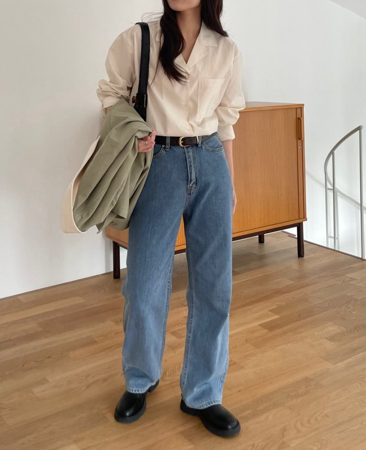 Amygrace - Korean Women Fashion - #vintagekidsstyle - Step Collar Shirt - 11