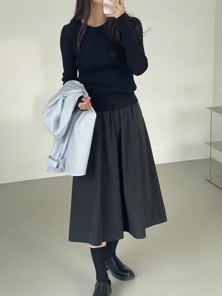 Amygrace - Korean Women Fashion - #vintagekidsstyle - Diaen Banding Hule Skirt - 9