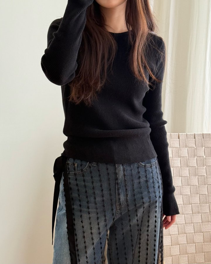Amygrace - Korean Women Fashion - #womensfashion - Haper Lip Round Knit Pullover - 10