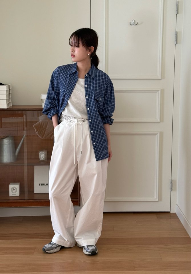 Amygrace - Korean Women Fashion - #womensfashion - Burkin Check Shirt - 5