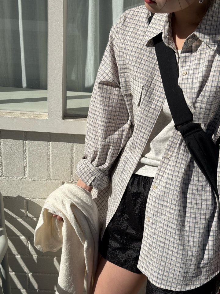 Amygrace - Korean Women Fashion - #womensfashion - Burkin Check Shirt - 7
