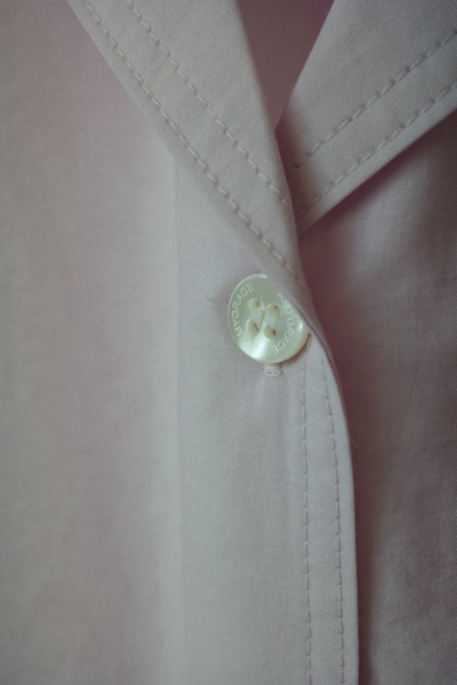Amygrace - Korean Women Fashion - #womensfashion - Step Collar Shirt