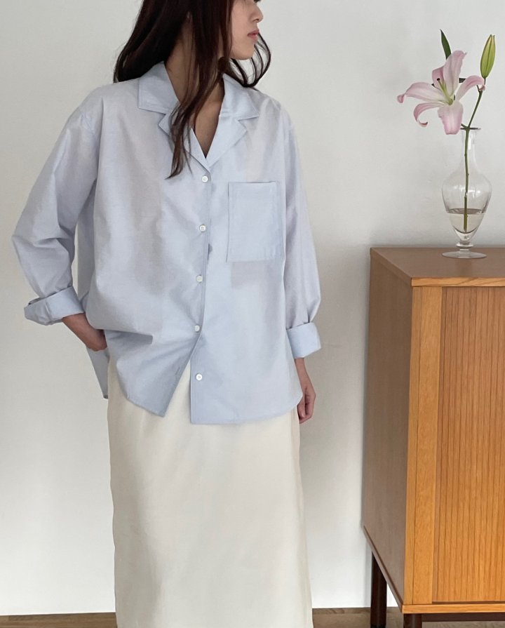 Amygrace - Korean Women Fashion - #womensfashion - Step Collar Shirt - 5