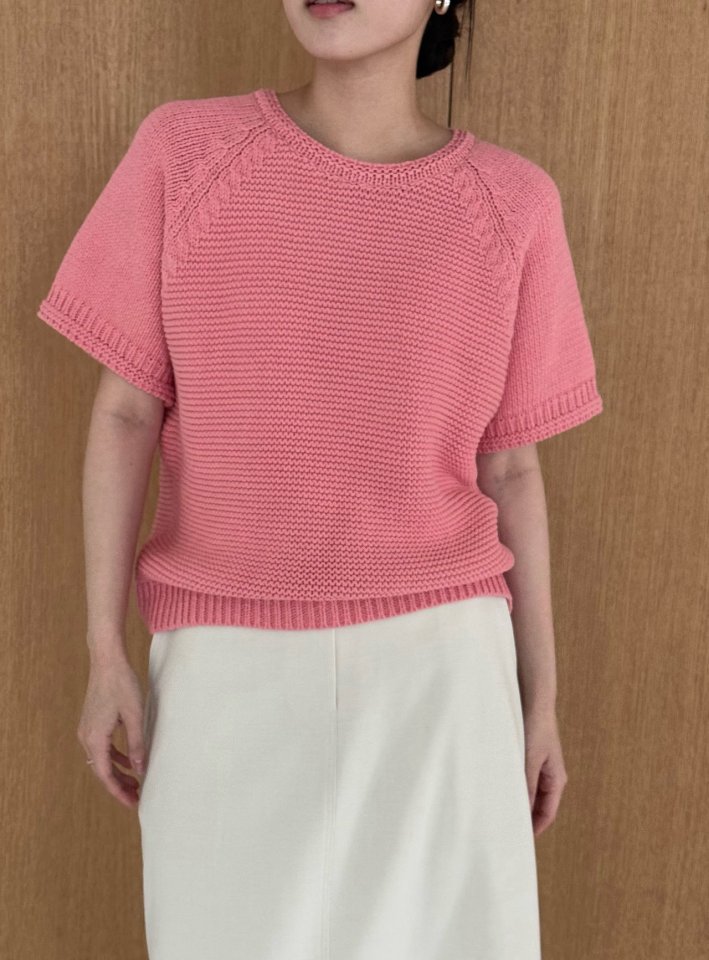 Amygrace - Korean Women Fashion - #womensfashion - Evener Cotton Short Sleeved Knit Top - 11