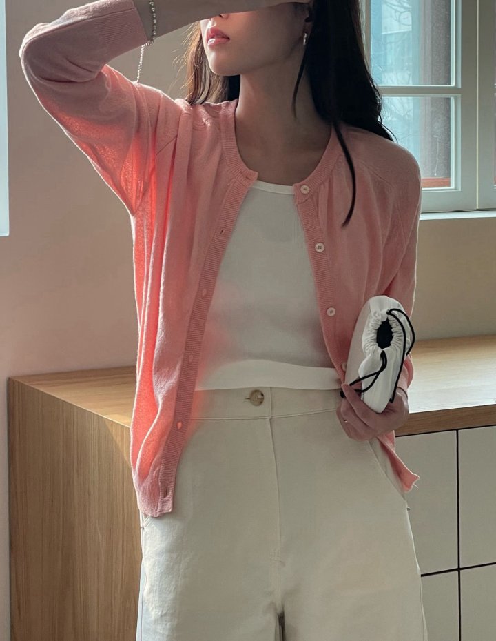 Amygrace - Korean Women Fashion - #womensfashion - Muffin Round Cardigan