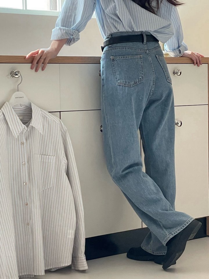 Amygrace - Korean Women Fashion - #womensfashion - Tencel Denim Pants - 7