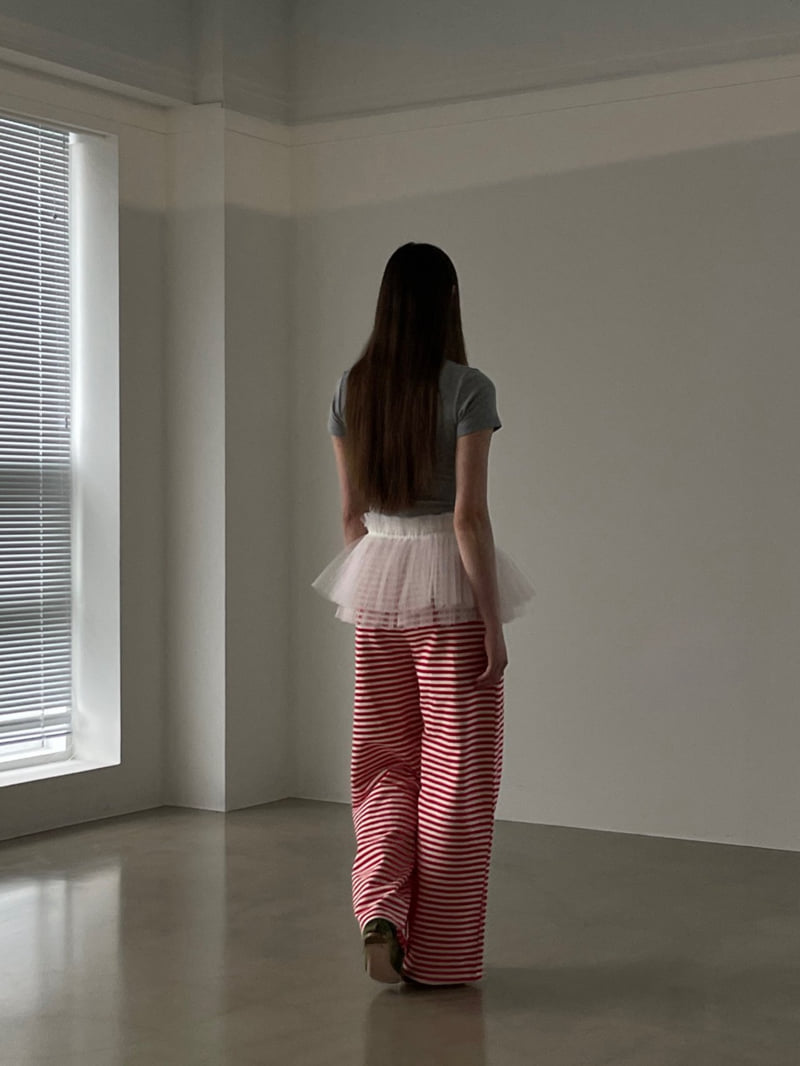 Another Avenue - Korean Women Fashion - #momslook - Stripe Button Pants - 7