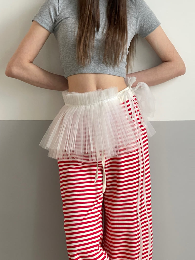Another Avenue - Korean Women Fashion - #momslook - Stripe Button Pants - 9