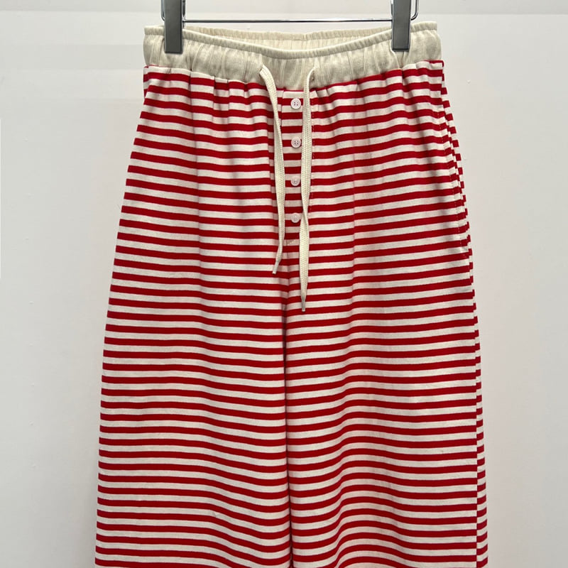 Another Avenue - Korean Women Fashion - #shopsmall - Stripe Button Pants - 2
