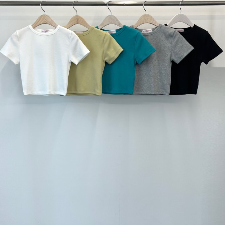 Another Avenue - Korean Women Fashion - #vintagekidsstyle - Maron Rib Crop Tee