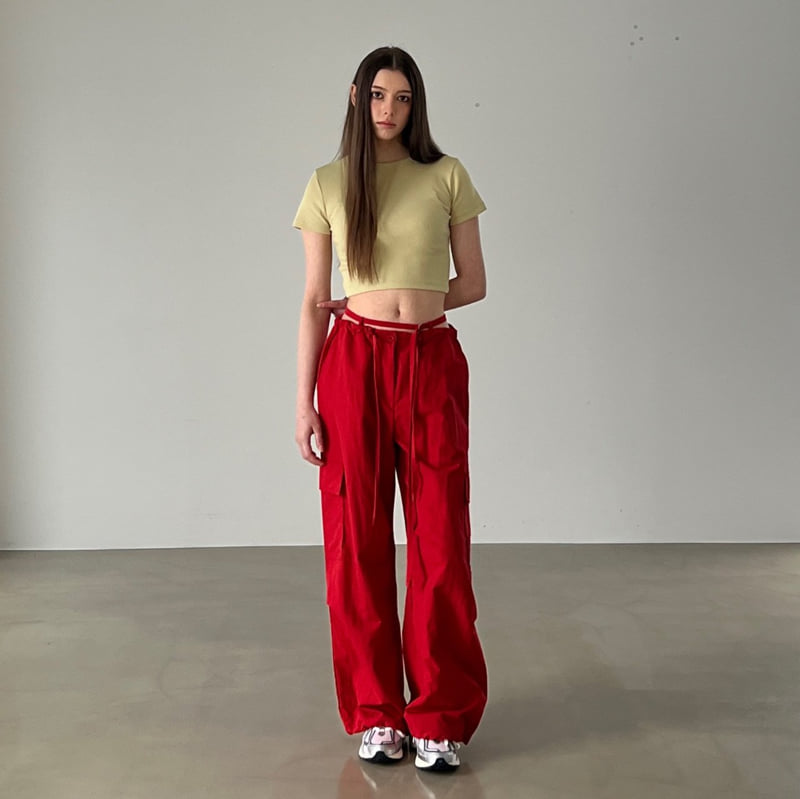 Another Avenue - Korean Women Fashion - #womensfashion - Maron Rib Crop Tee - 11