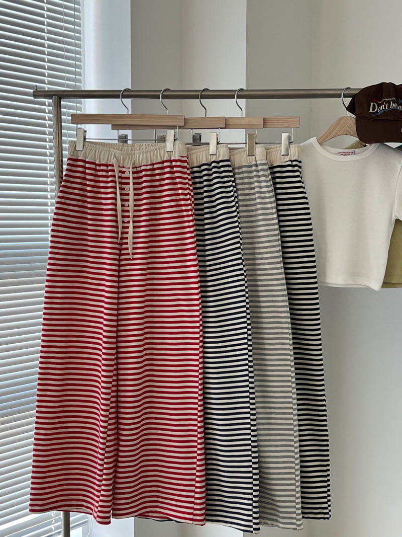 Another Avenue - Korean Women Fashion - #womensfashion - Stripe Button Pants - 12
