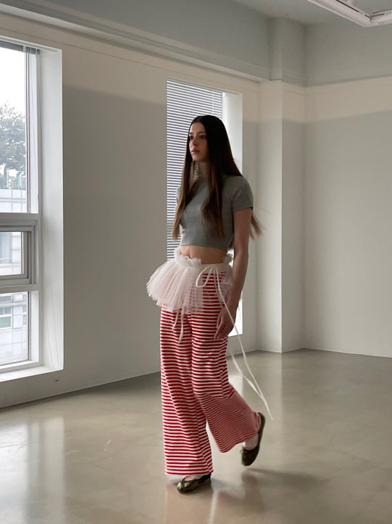 Another Avenue - Korean Women Fashion - #womensfashion - Stripe Button Pants - 8
