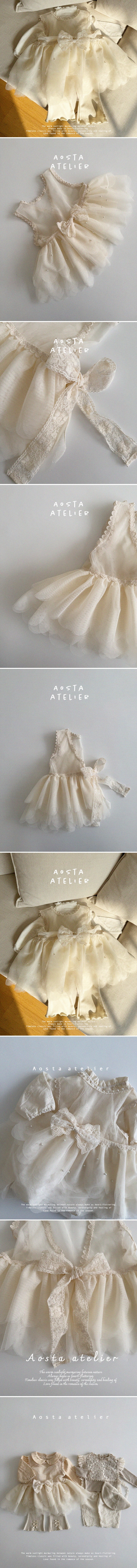 Aosta - Korean Baby Fashion - #babylifestyle - Lace Layered One-piece - 2
