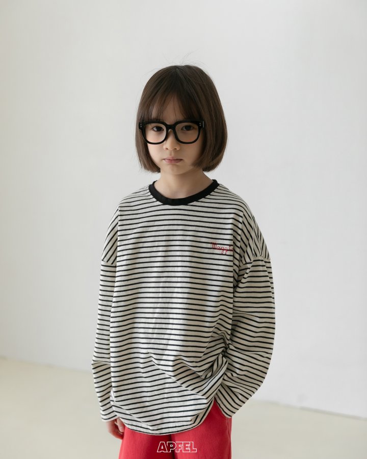 Apfel - Korean Children Fashion - #prettylittlegirls - Bjanko Stripe Tee - 4