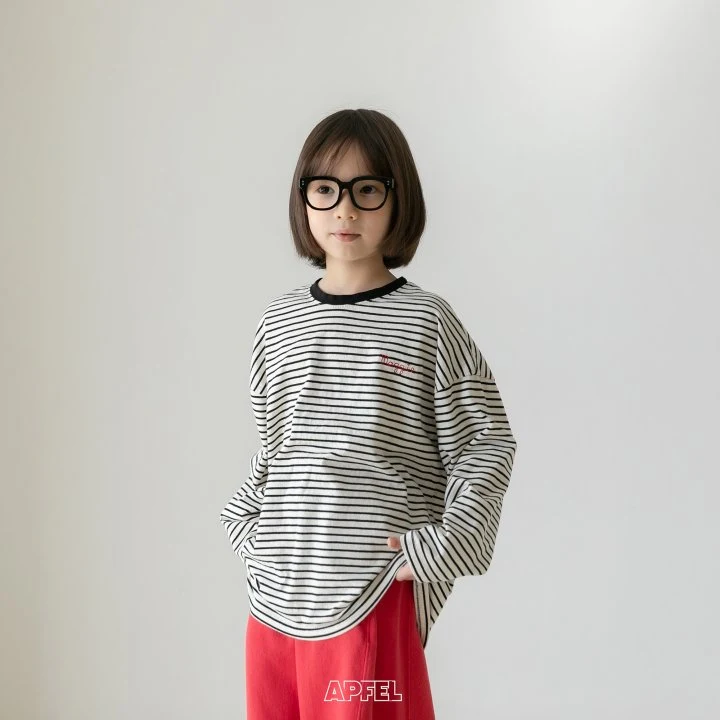 Apfel - Korean Children Fashion - #childofig - Bjanko Stripe Tee - 5